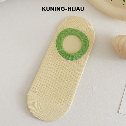 [littlecrab] Kaos Kaki Pendek Polos Warna Warni Lucu Unik Motif Plain Two Tone Berkualitas Korean