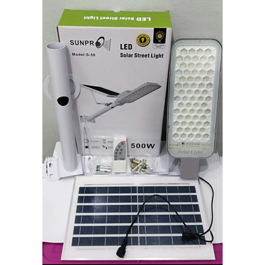 Pekanbaru Lampu Jalan Solar Panel Tenaga Surya Sunpro 500W  S-50 / 1000W S-160 Led Solar Street Light