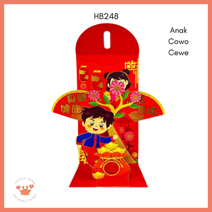 [littlecrab] Amplop Angpao 3d Pop Up Birthday Wedding Imlek Full Pattern Premium 3 Dimensi Timbul CNY