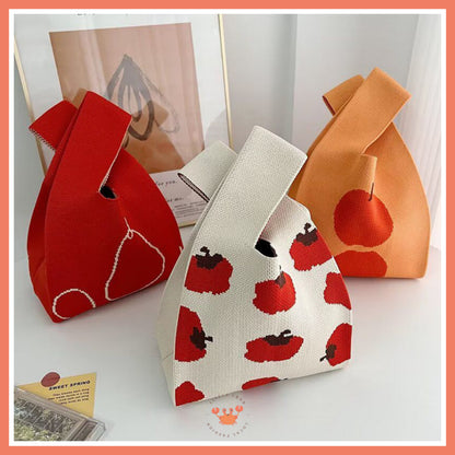 [littlecrab] Tas Rajut Bangkok All Motif Knit Knot Bag Mini Totebag Buffalow Unik Kanvas Premium