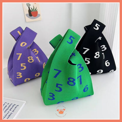 [littlecrab] Tas Rajut Bangkok All Motif Knit Knot Bag Mini Totebag Buffalow Unik Kanvas Premium