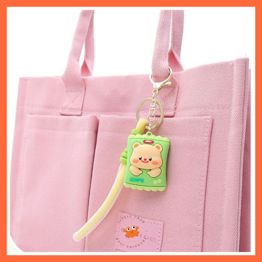 [littlecrab] Gantungan Kunci Snack Butter Bear Loopy Lays Hijau Kuning Keychain Gemoy Aesthetic
