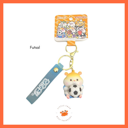 [littlecrab] Gantungan Kunci Hamster Olahraga Sport Keychain Gemoy Chubby Pet Aesthetic Cartoon