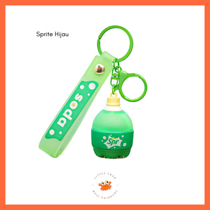 [littlecrab] Gantungan Kunci Botol Soda Gemoy Gendut Cola Keychain Aesthetic Sprite Fanta Pepsi