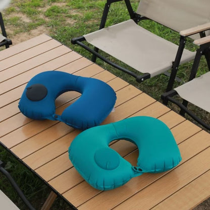 [SDW] pekanbaru/Bantal Leher Kepala Angin Pompa Otomatis Traveling Inflatable Neck Cushion Head