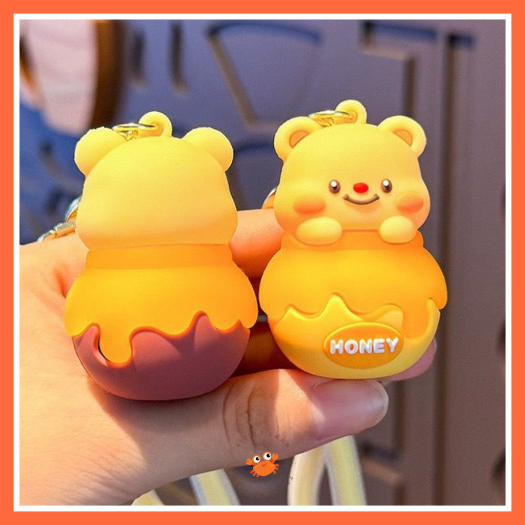 [littlecrab] Gantungan Kunci Honey Butter Bear Tong Madu Keychain Gemoy Beruang Cartoon Aesthetic
