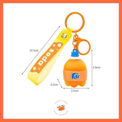 [littlecrab] Gantungan Kunci Botol Soda Gemoy Gendut Cola Keychain Aesthetic Sprite Fanta Pepsi