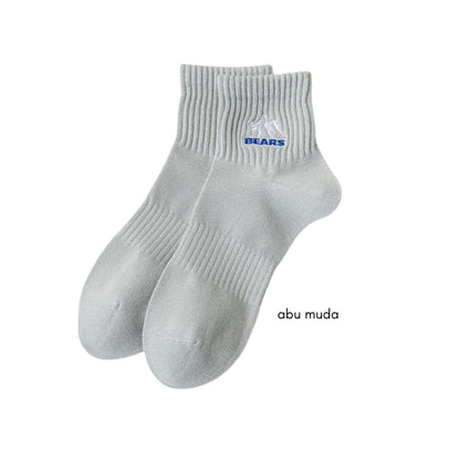 [littlecrab] Kaos Kaki Pendek Motif Gunung Bears High Quality Socks Unisex Simple