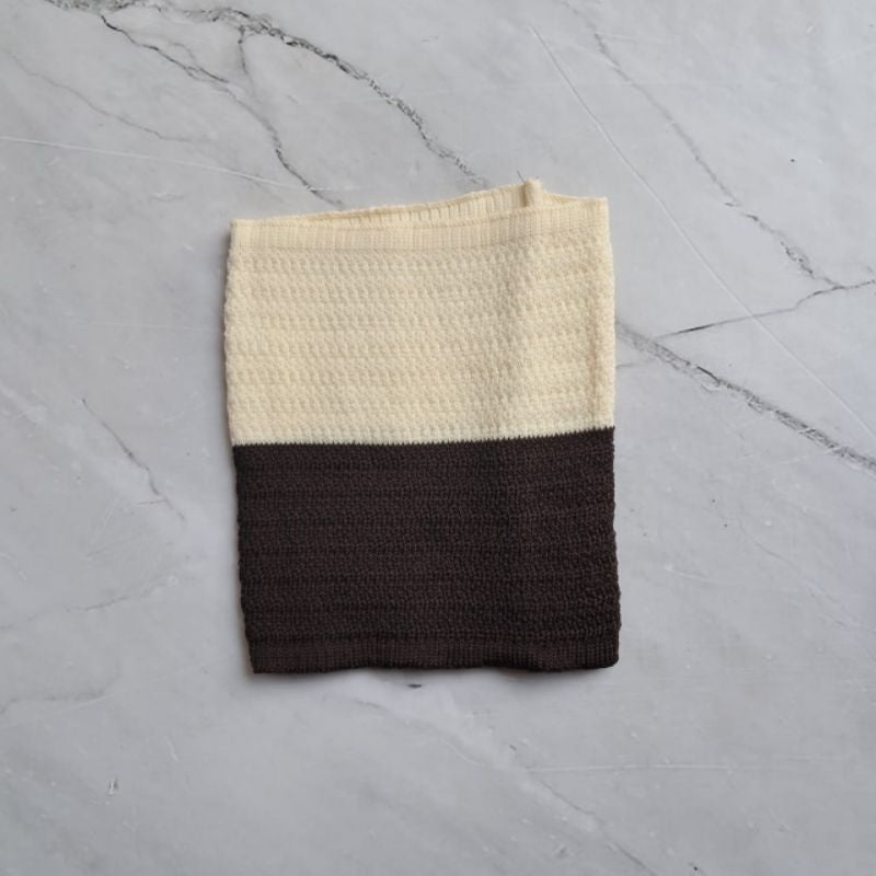 Ciput rajut 2 warna zig-zag/inner rajut dalaman  kerudung/ciput bandana rajut