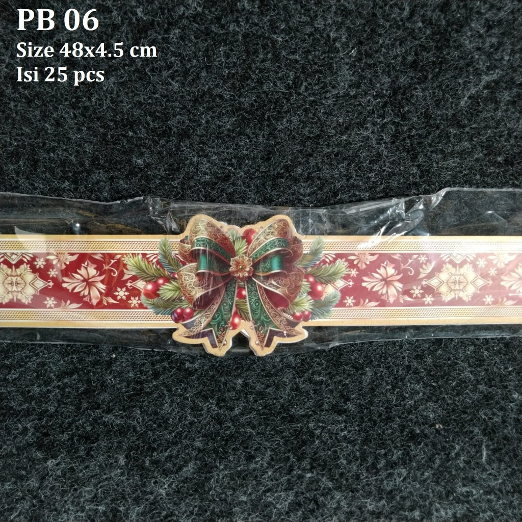 Pekanbaru Christmas Paper Belt / Pita Kertas Natal 48X4.5 Cm Per Pack