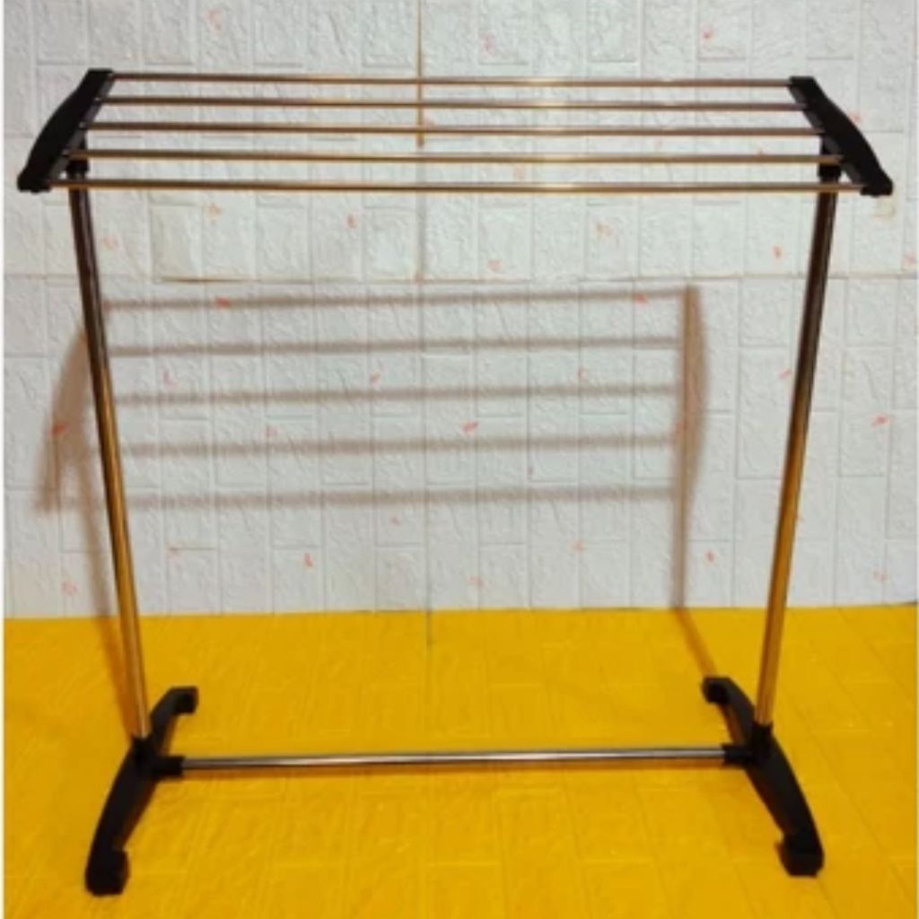 Jemuran Handuk Stainless SUNNY Rak Handuk Gantungan Pakaian Keset Warna Hitam Biru