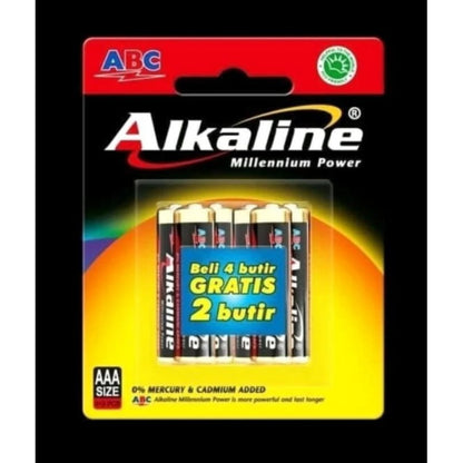 Pekanbaru Baterai Alkaline Abc Aaa / Aa / Baterai Remot A3 / A2 Isi 6Pcs