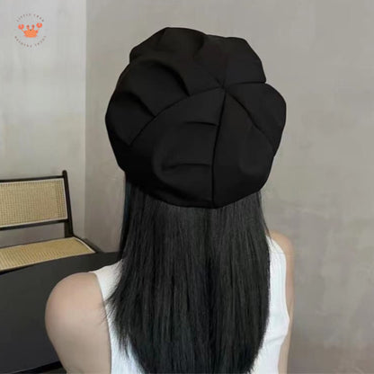 [littlecrab] Topi Baret Bentuk Awan Cloud Puff Simple Cute Aesthetic Retro Korean Style Topi Seniman