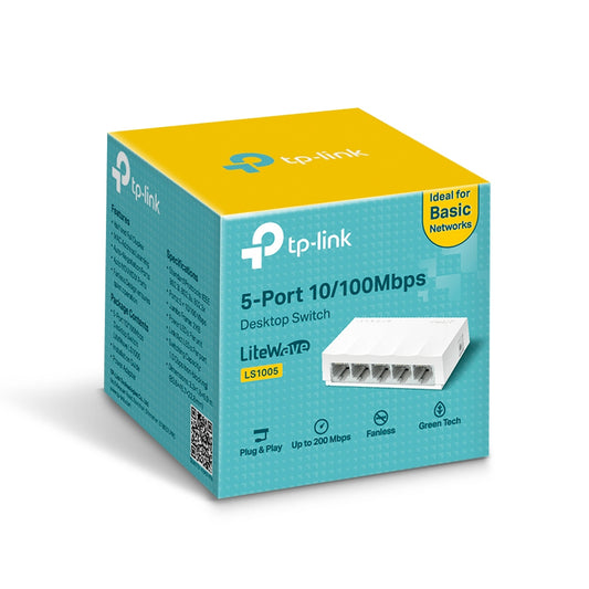 Pekanbaru Tp-Link Ls1005 5-Port 10/100Mbps Desktop Switch