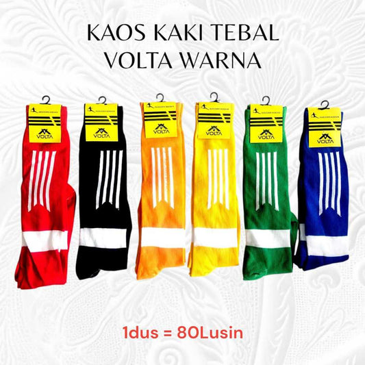 Pekanbaru Kaos Kaki Bola /Koas Kaki Futsal Tebal Volta Warna