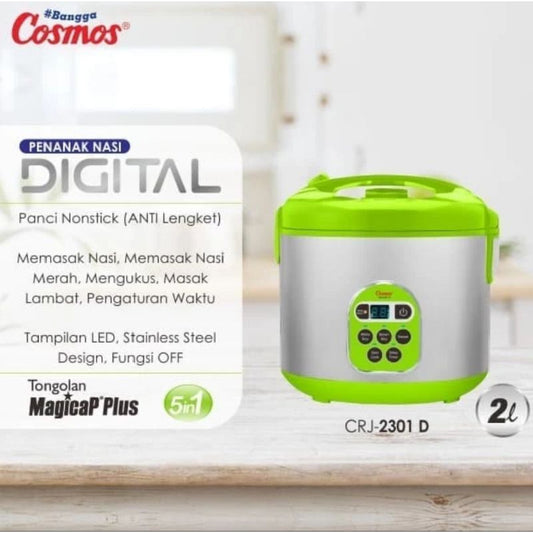 Pekanbaru Magicom Cosmos Digital Crj-2301 D Kapasitas 2Liter / Rice Cooker Cosmos Digital Crj 2301 D 2L