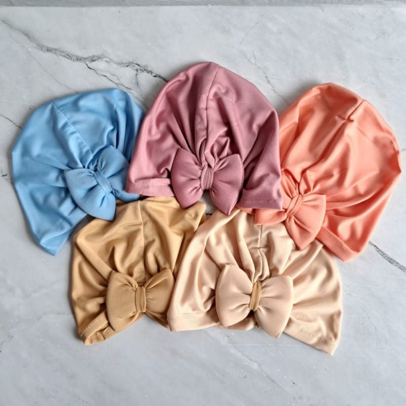 Turban Anak Pita Polos/Turban Kitty Packing plastik perpcs