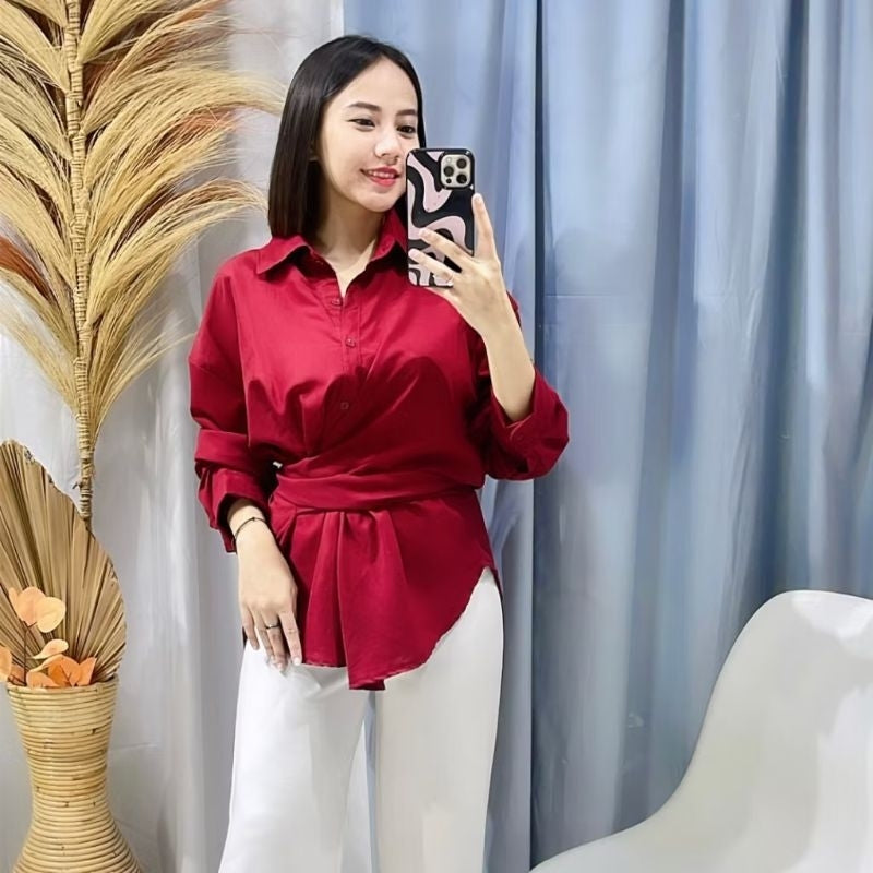 Pekanbaru Ec - Dexy Loose Oversize Shirt /Kemeja/Blouse
