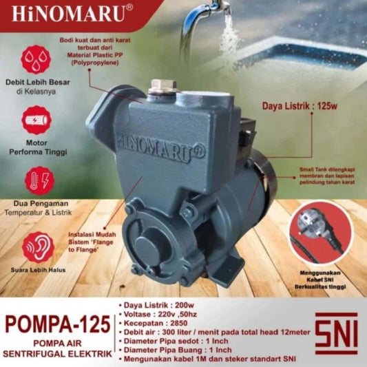 Pekanbaru Pompa Air Hinomaru / Mesin Air Hinomaru 125 / Pompa Air Listrik Hinomaru