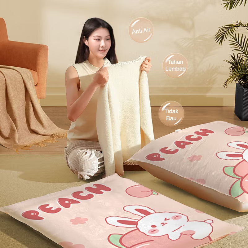 HR- Vacuum Bag /Vacuum Kantong Pakaian Plastik Tebal Vacum Plastik Bag Travel Vacum Laundry Bag Padat Kedap Udara