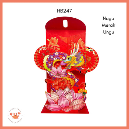 [littlecrab] Amplop Angpao 3d Pop Up Birthday Wedding Imlek Full Pattern Premium 3 Dimensi Timbul CNY