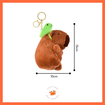 [littlecrab] Gantungan Kunci Boneka Capybara Mini Unik Keychain Plush Doll Beruang Gemoy
