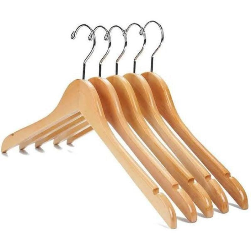 Hanger Kayu Aesthetic Natural Untuk Baju Dewasa