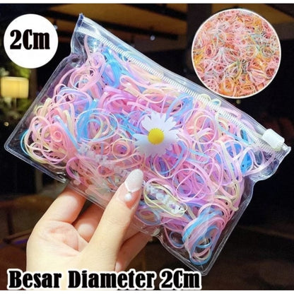 Pekanbaru Free Pouch - 1000Pcs S Ikat Rambut Karet Jepang Anak / Ikat Rambut