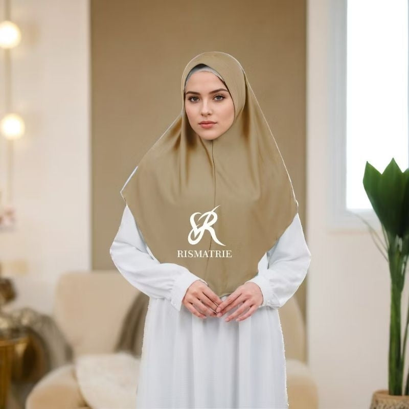 Pekanbaru Hijab Bergo Jersey Hamidah / Bergo Jersey Menutup Dada / Hijab Instan Jersey