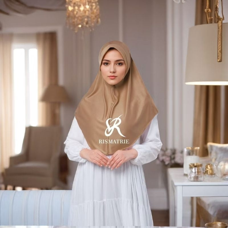 Pekanbaru Hijab Bergo Jersey Hamidah / Bergo Jersey Menutup Dada / Hijab Instan Jersey