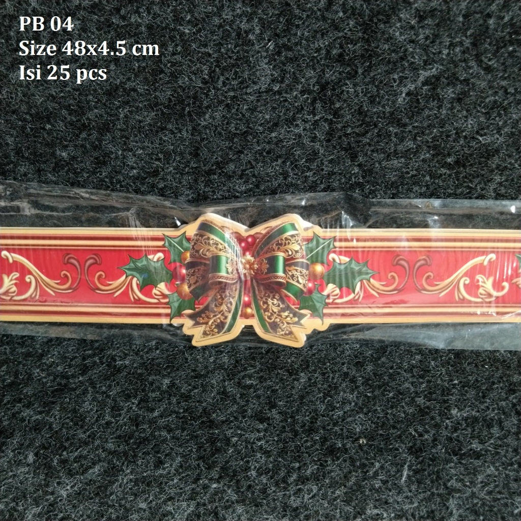 Pekanbaru Christmas Paper Belt / Pita Kertas Natal 48X4.5 Cm Per Pack