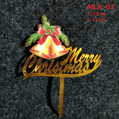 Pekanbaru Christmas Cake Topper / Topper Kue Motif Natal (Instan Only)