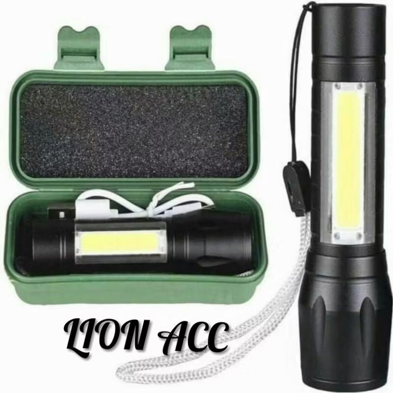Pekanbaru Senter Mini Xpe Cob Led 200 M Police Light Recharge
