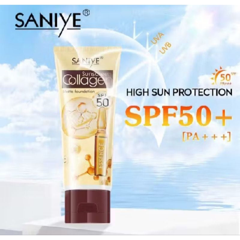 Pekanbaru Saniye Sunscreen Cream Tabir Surya Collagen Whitening Moisturizing High