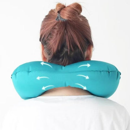[SDW] pekanbaru/Bantal Leher Kepala Angin Pompa Otomatis Traveling Inflatable Neck Cushion Head