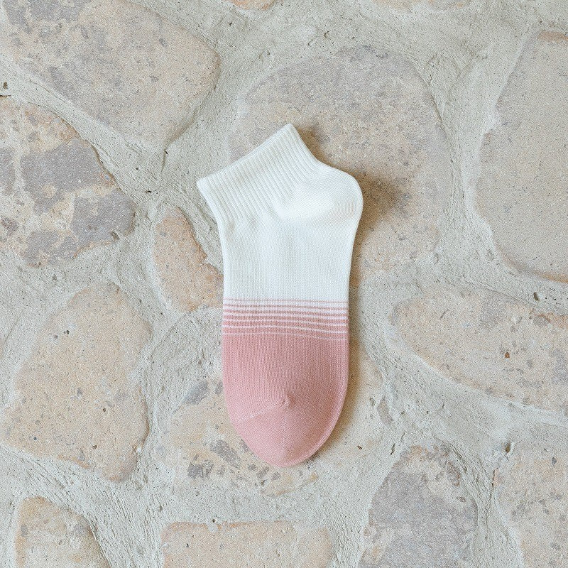 [littlecrab] Kaos Kaki Pink Square Kotak Women Socks Import Kaos Kaki Catur Berkualitas Kaus Kaki Pendek Lembut Korean Style