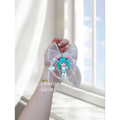 Pekanbaru Gantungan Kunci Pita Hatsune Miku / Gantungan Tas Pita Hatsune Miku