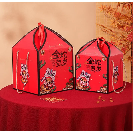 Pekanbaru Cny Hampers Box / Kotak Hampers Imlek Handle Kerucut
