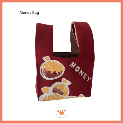 [littlecrab] Tas Rajut Bangkok All Motif Knit Knot Bag Mini Totebag Buffalow Unik Kanvas Premium