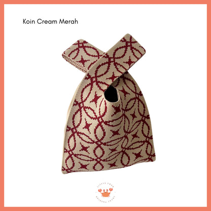 [littlecrab] Tas Rajut Bangkok All Motif Knit Knot Bag Mini Totebag Buffalow Unik Kanvas Premium