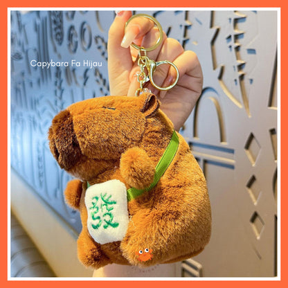 [littlecrab] Gantungan Kunci Boneka Capybara Mini Unik Keychain Plush Doll Beruang Gemoy