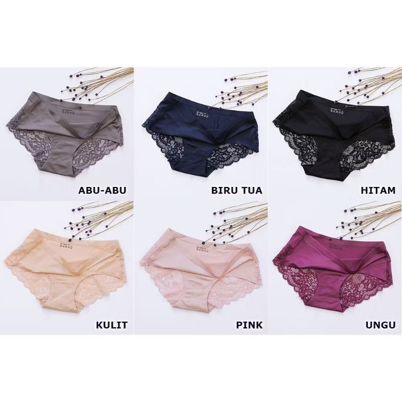 Pekanbaru Celana Dalam Termurah Brief Seamless Bahan Ice Silk