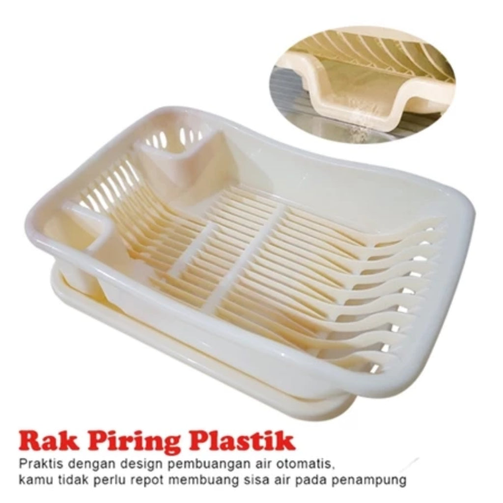 Rak Piring Plastik Dengan Pembuangan Air Otomatis Rak Cuci Piring Wastafel Rak Piring Dan Sendok
