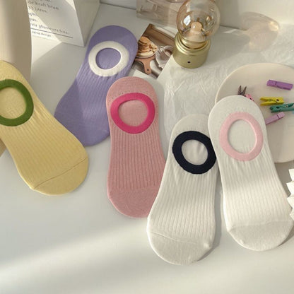[littlecrab] Kaos Kaki Pendek Polos Warna Warni Lucu Unik Motif Plain Two Tone Berkualitas Korean