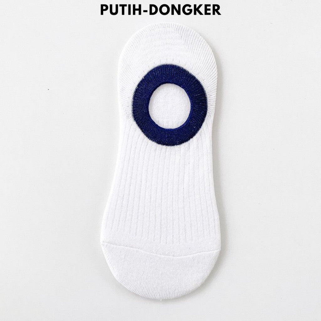 [littlecrab] Kaos Kaki Pendek Polos Warna Warni Lucu Unik Motif Plain Two Tone Berkualitas Korean