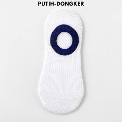 [littlecrab] Kaos Kaki Pendek Polos Warna Warni Lucu Unik Motif Plain Two Tone Berkualitas Korean