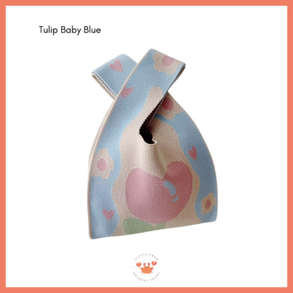 [littlecrab] Tas Rajut Bangkok All Motif Knit Knot Bag Mini Totebag Buffalow Unik Kanvas Premium