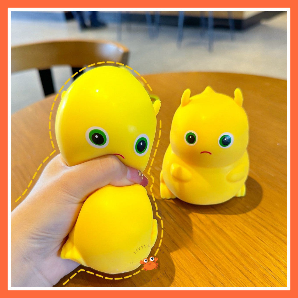 [littlecrab] Mainan Squishy Nailong Pencet Dino Kuning Stress Relief Squish Mainan Remas Gemoy