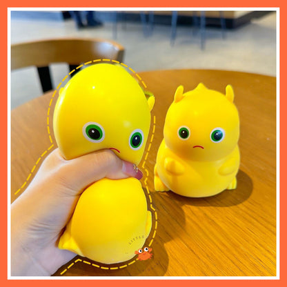 [littlecrab] Mainan Squishy Nailong Pencet Dino Kuning Stress Relief Squish Mainan Remas Gemoy