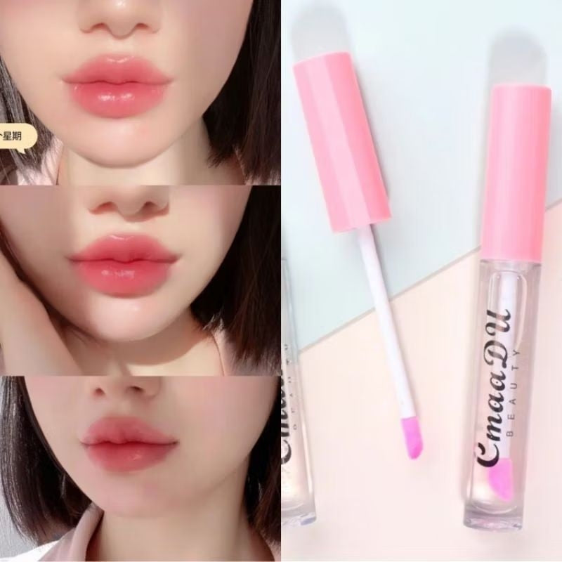 Pekanbaru Cmaadu Lips Gloss Cair Warna Bening Tahan Lama Berubah Warna Pink-Ch